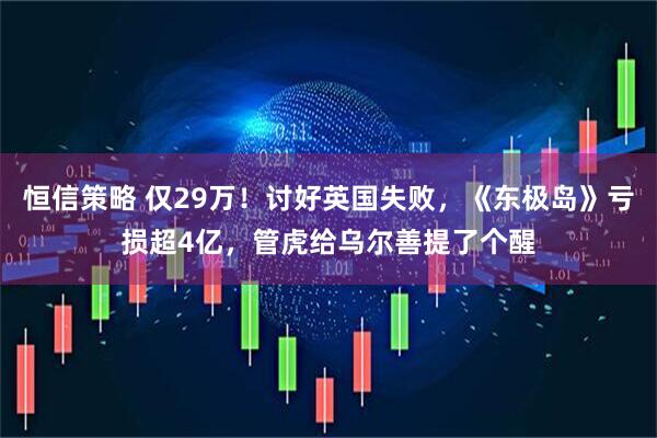 恒信策略 仅29万！讨好英国失败，《东极岛》亏损超4亿，管虎给乌尔善提了个醒